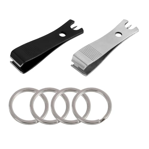 2 Pcs Fishing Line Clippers with Hook Eye Cleaner Pin and Keychain, Stainless Steel Nippers for Fly Fishing, Sturdy Cutting Tool Suitable for Tackle, Outdoor Use, and Anglers