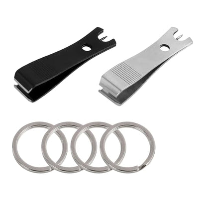 2 Pcs Fishing Line Clippers with Hook Eye Cleaner Pin and Keychain, Stainless Steel Nippers for Fly Fishing, Sturdy Cutting Tool Suitable for Tackle, Outdoor Use, and Anglers