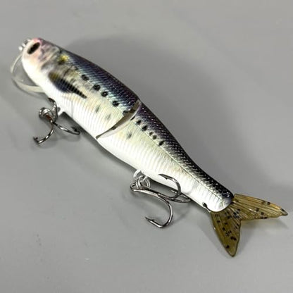 Topwater Artificial Bionic Wobbler Fishing Lure, 5.5in/1.02oz Slow Sinking Simulation Multi Jointed Hard Bait, Fishing Accessories for Freshwater & Saltwater - color: Sardine