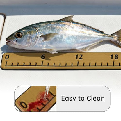 HZshark EVA Foam Fish Measuring Board, Fish Ruler with 3M Self-Adhesive Backing, 48" Fishing Tape Measure for Boats Sailboats Yachts Kayaks - color: Brown, size: 4.5"*48"