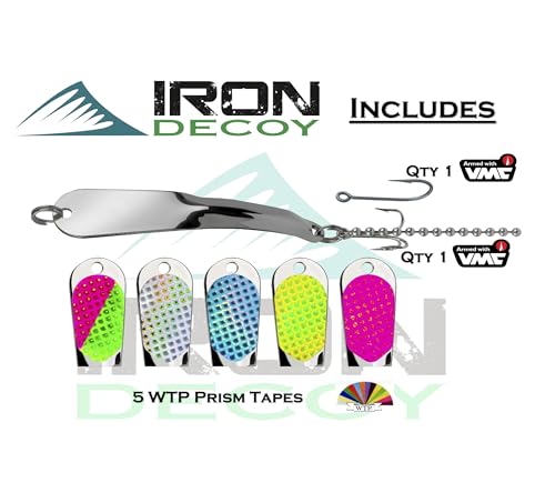 IRON DECOY Salty Fishing Lure Spoon, Saltwater, Casting, Trolling, Jigging, Seatrout, Striped Bass, Mackerel, Snook, Tarpon, Bluefish, Salmon - color: Silver, size: 1/2 OZ