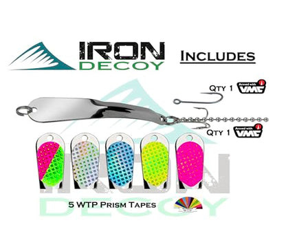 IRON DECOY Salty Fishing Lure Spoon, Saltwater, Casting, Trolling, Jigging, Seatrout, Striped Bass, Mackerel, Snook, Tarpon, Bluefish, Salmon - color: Gold, size: 1 OZ