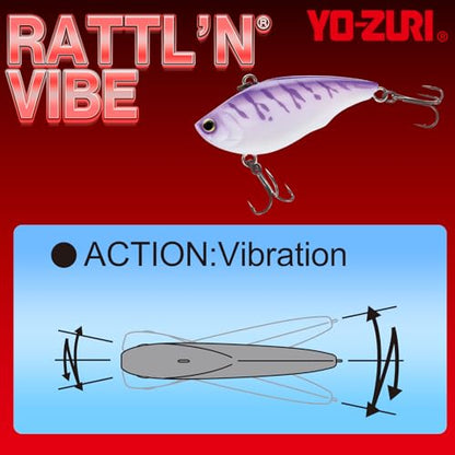 Yo-Zuri Yo Zuri R 1160 Rattl ' N Vibe Sinking Lure - color: Bass, size: 5/8 Oz (Pack of 1)