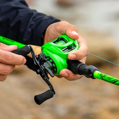 KastKing Zephyr Dual-Tip Fishing Rod and Reel Combo,Spinning & Baitcaster Combo,Dual Tips Section for Different Powers,IM6 Graphite 2-Piece Rod with Extra Tip,Sensitive & Powerful,Freshwater Fishing - style: Cast: 6'0''- Ml& M- Dual-tip Rod - Left Handed(