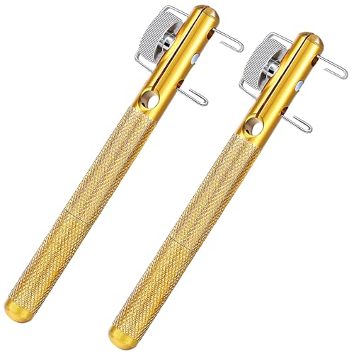 2Pcs Fishing Line Knot Tying Tool Metal Fishing Hook Tie Device Manual Portable Fishing Tie Hook Practical Knot Angler Accessories for Hooks Lures Lines Easy Tying and Protection