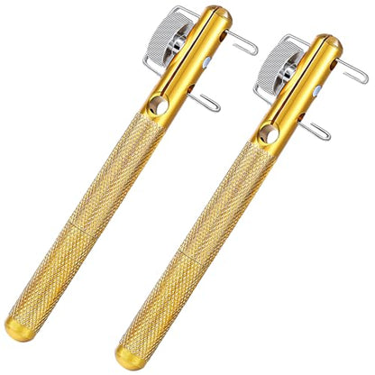2Pcs Fishing Line Knot Tying Tool Metal Fishing Hook Tie Device Manual Portable Fishing Tie Hook Practical Knot Angler Accessories for Hooks Lures Lines Easy Tying and Protection