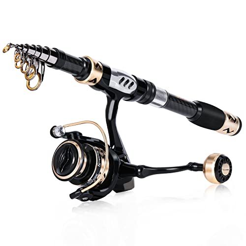 Sougayilang Fishing Pole with Spinning Reel Portable Fishing Rod Reel Combos - size: 3.0M Rod with 4000 Reel, style: Only Rod and Reel