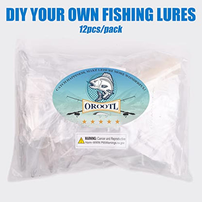 Unpainted Fishing Lures Crankbait Blanks Hard Lures Kit with 3D Eyes Blank Fishing Lure Making Kit Lipless Crankbait Minnow Popper Jerkbait VIB Clear Bodies