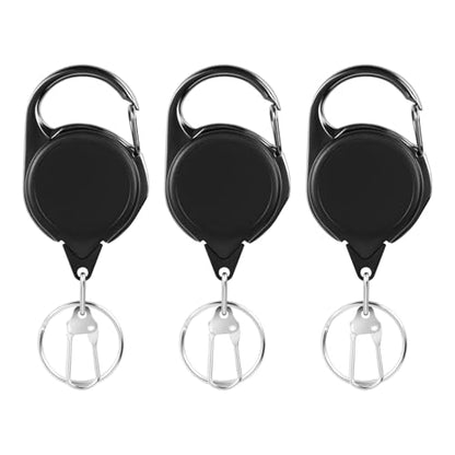 Fishing Fly Fishing Zinger Retractor, Fishing Knot Tool,Line Clipper Retractor for Fly Fishing, Freshwater Saltwater Angler Accessories Lightweight Durable Design - size: 3 Pcs