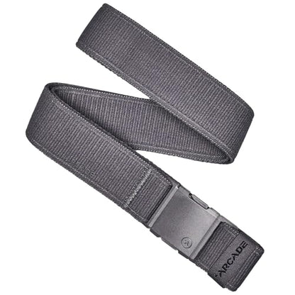Arcade Belts A2 Unisex Adventure Belt: Heavy Duty Stretch, Metal Free Buckle - color: Atlas - Charcoal, size: Standard (Up to 40"); 1.5" Wide