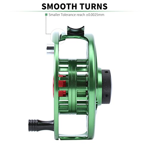 Maxcatch AVID Fly Fishing Reel with CNC-machined Aluminum Body - 1/3, 3/4, 5/6, 7/8, 9/10 Weights(Black, Green, Blue) - color: Fly Reel Green, size: 3/4wt
