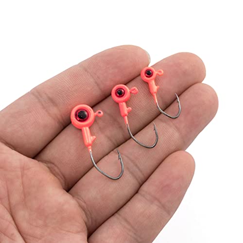 Dr.Fish Crappie Jig 3D Eyes Fishing Jig Head Freshwater Crappie Trout Panfish Hook Bass Fishing Lure 1/32oz 1/16oz 1/8oz - color: Black, size: 1/8oz(#2)-10 Pack