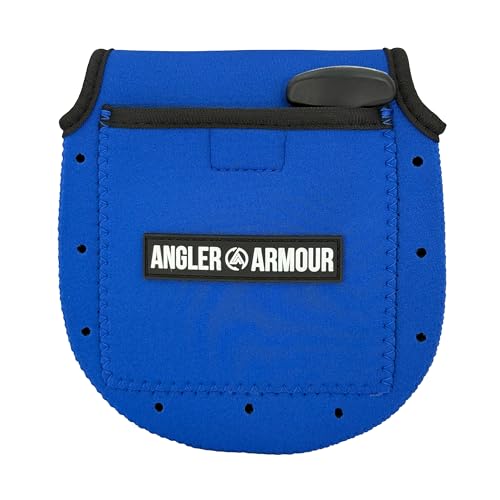 Angler Armour Spinning Reel Cover, Fishing Reel Case, Neoprene Reel Pouch, Spinning Reel Sleeve, Spinning Reel Case, Spinning Reel Protective Sleeve, Fits 1000, 2000, 3000, 3500 Reels (Marine Blue) - color: Marine Blue