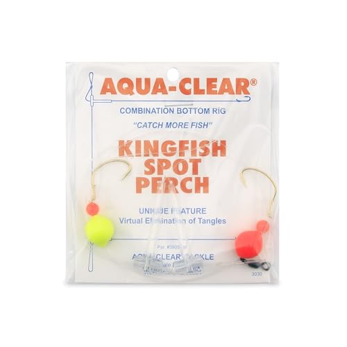 Aqua-Clear Hi-Lo Combo Rig - Bead/Float - color: Chartreuse/Red, style: Kahle
