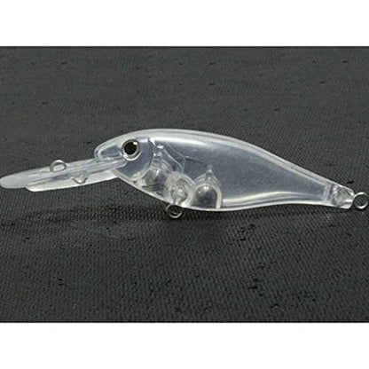 Blank Unpainted Minnow Crankbait Topwater Lipless Jerkbait Fishing Lures - color: UPC187P10