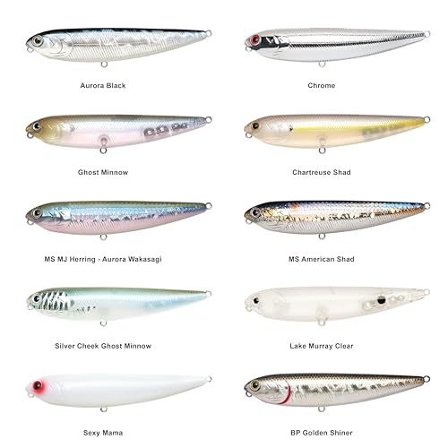LUCKY CRAFT Sammy 100, Topwater Walking The Dog Action Freshwater Lake Bass Fishing Champion Bait - color: 250 Chartreuse Shad, size: 100