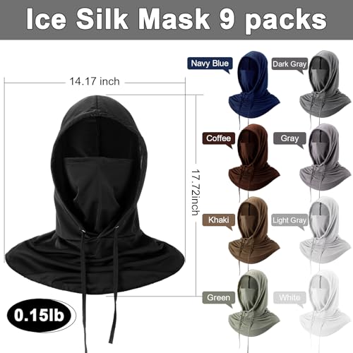 Cooling Balaclava Face Mask Breathable Full Head Mask Sun Protection Neck Cover UV Face Cover for Men Women - color: Classic Color