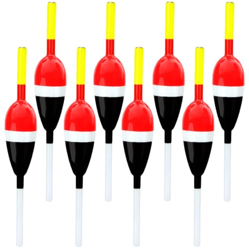Fishing Bobbers and Floats, High Sensitive Slip Bobber with Balsa Wood Body,for Crappie Bluegill Trout Bass Panfish Catfish Walleye,8pcs - color: M-8pcs