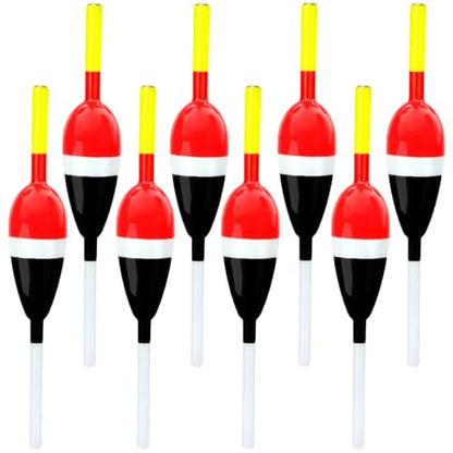 Fishing Bobbers and Floats, High Sensitive Slip Bobber with Balsa Wood Body,for Crappie Bluegill Trout Bass Panfish Catfish Walleye,8pcs - color: M-8pcs