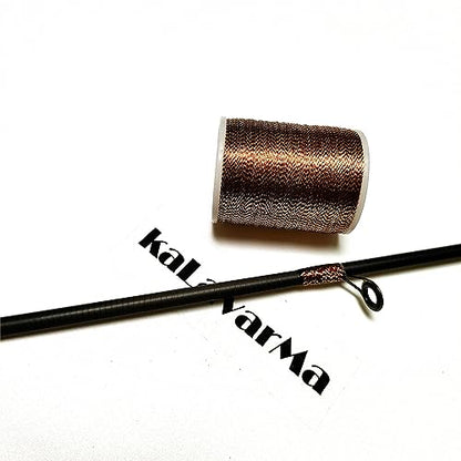 (8pcs*240yd) Kalavarma Rod Wrapping Thread for Fishing Rod Wrapping Thread Rod Building Repair - style: Metallic klm043