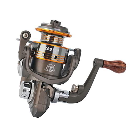 Mini Spinning Reel, 5.2:1 Gear Metal Fishing Reel, 13+1BB Powerful Spinning Fishing Reels with Interchangeable Handle, Small Compact Fishing Reel for Carp Bass Trout Fishing mini 150