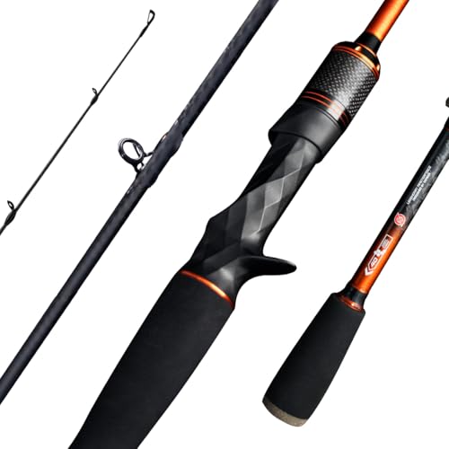 SEASIR CastX Medium Heavy Fishing Rod, Medium Light Spinning Casting Rod, 2 Piece Baitcasting Rod, Saltwater Freshwater Baitcaster Rod, Fast Action, 40T Carbon Fiber, EVA & Cork Grip, Zirconia Ring - style: 2.1m/C702-mh