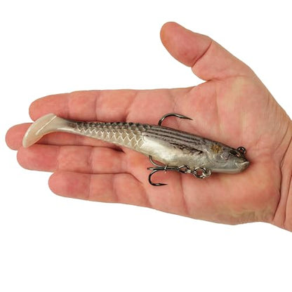 Berkley PowerBait Saltwater Pre-Rigged Cullshad Fishing Soft Bait - color: Mullet, size: 6 in (1.625 oz)