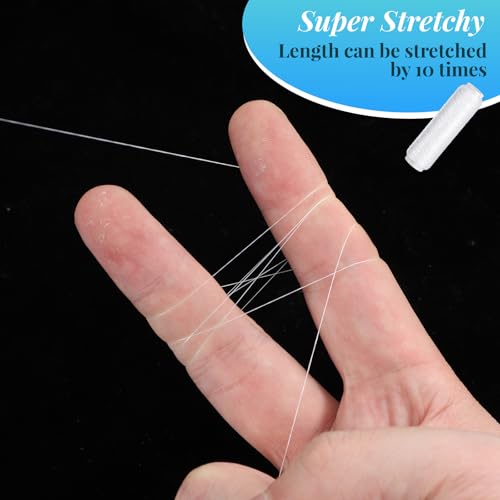 5 Pcs Fishing Bait String, Nylon Invisible Fishing Thread Elastic Clear Fishing Line 0.2mm 820FT Per Spool Stretchy Fish Wire for Salmon Sturgeon Catfish Bass