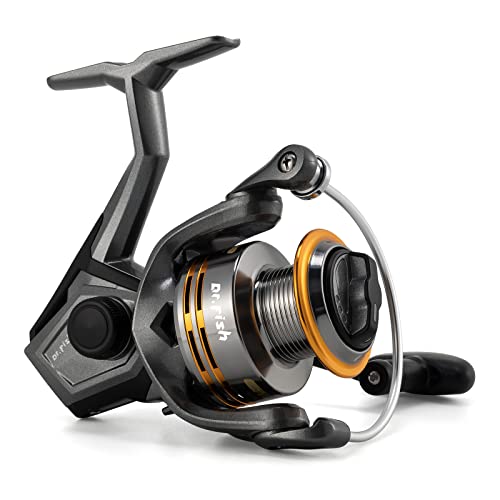 Dr.Fish Gryphon Ultralight Spinning Reel, Light Weight Fishing Reels Graphite Body, Ultra Smooth 9+1 Stainless BBS, 18Lb Max Drag, Aluminum Spool Size 800-4000 Crappie Bass Freshwater - size: 2000