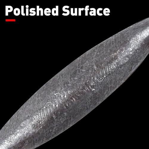 Through Wire Inline Torpedo Sinkers, Lead Double Ringed One Piece Wire Saltwater Fishing Torpedo Weights for Bottom Surf Fishing 1oz, 2oz, 3oz, 4oz, 5oz - size: 2 OZ, 5 PCs, style: A - Dual Ringed Torpedo