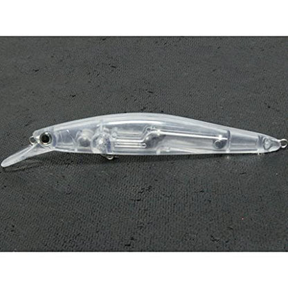 10 Blank Unpainted Minnow Crankbait Topwater Lipless Jerkbait Fishing Lures V3 - color: UPM673P10