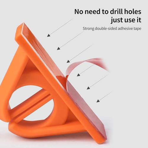 No Drilling Required Fishing Rod Holder, 2-15mm (0.07-0.6 inch), Orange, Silicone, Surface Mount, 2-Pack - color: 2pc Orange
