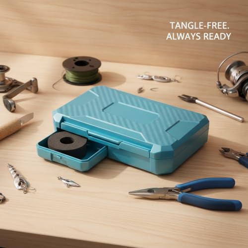 Quick-Access Fishing Line Spool Holder, Compact ABS Tackle Organizer with EVA Core for Easy Storage in Vest or Box (1 Piece)