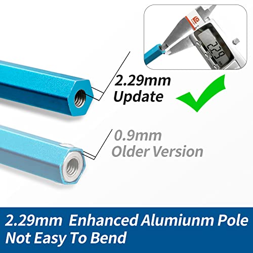 SANLIKE Telescopic Fishing Gaff, Aluminum Pole, Stainless Steel M8 Hook | Ultralight 4.62oz aluminum telescopic gaff (11.4"-24") with nonslip rubber handle, sharp stainless hook & safety lanyard - color: Blue, size: L-Extended 78.7"