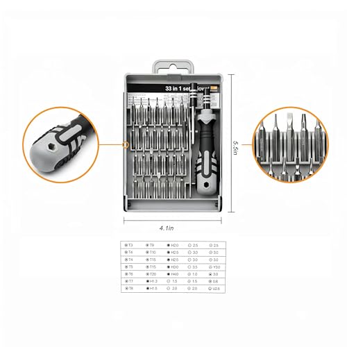 Fishing Reel Cleaning Kit,Baitcasting Reel Repair Kit,30-in-1 Precision Screwdriver Kit for Fishing Reel Maintenance Kit - Spinning & Baitcasting (Manual Tool Kit)
