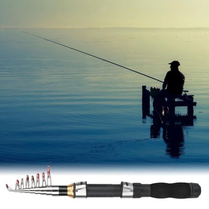 Telescopic Fishing Rod Mini Sea and Ice Fishing Pole Universal Portable Short Pole Ice Fishing Rod Tools for Saltwater Freshwater - size: 1.5m