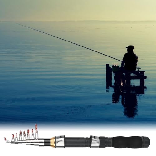 Telescopic Fishing Rod Mini Sea and Ice Fishing Pole Universal Portable Short Pole Ice Fishing Rod Tools for Saltwater Freshwater - size: 1.5m