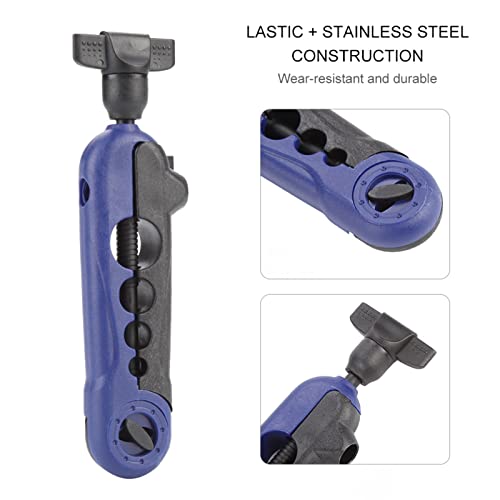 Raguso Blue Plastic Stainless Steel Fishing Mini Line Spooler Mini Fishing Line Winder Machine Portable Adjustable Fishing Line Spooler for Fishing