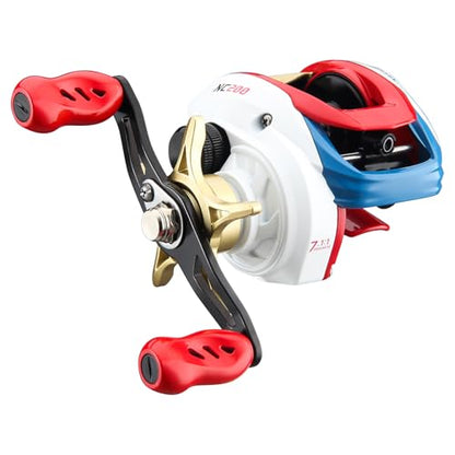 HAUT TON Matel Master Advanced Version Baitcaster reels,6.2:1Gear Ratio,5+1Ball Bearing,Bait clickers,12Lb Drag System Fishing Reels,for Saltwater,Freshwater - color: HT-NC