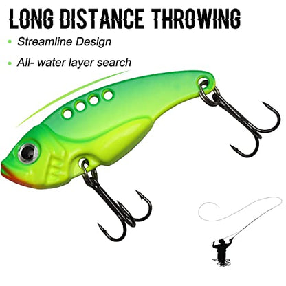 Dovesun 15/20pcs Fishing Spoon Lures Fishing Bait Trout Bass Fishing Lure for Bass, Crappie, Trout Walleye 1/5oz 1/4oz 3/8oz 1/2oz - color: A-BLADE BAITS-15pcs
