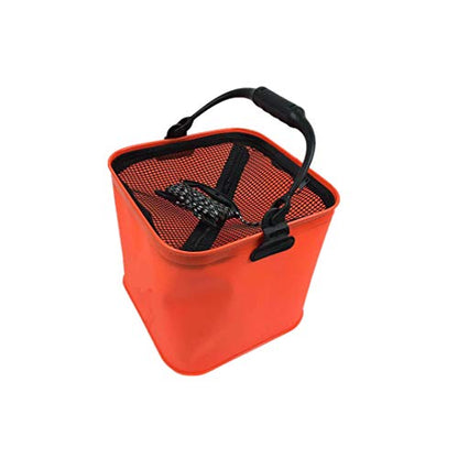 Toasis Live Fishing Bait Bucket 11L 2.9Gal EVA Fish Bucket - color: Orange