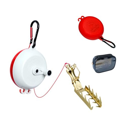 Fishing Lures Device Hard Baits Equipment with 30M Line Fishing Baits Retrievers Savers Accessories Tackle Recovery Tool - color: red and white