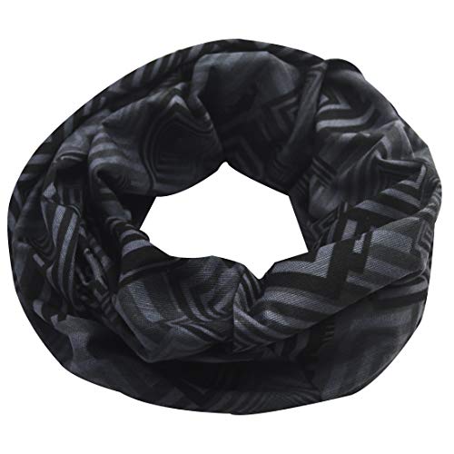 Obacle Seamless Face Mask Rave Bandana Men Women for Dust Sun Wind Protection - color: Geometry Black Gray