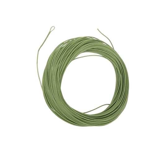 Aventik Fly Fishing Line Float Weight Forward Fly Line Fishing Trout Line Exposed Loop - color: Grass green, size: WF-6F
