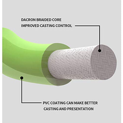 100FT WF3F WF5F WF8 Fly Fishing Line Combo Weight Forward Fly Line with Braided Backing Tapered Leader Preload Fly Line with Welded Loop - color: Moss Green, size: WF 5F Fly Line Combo