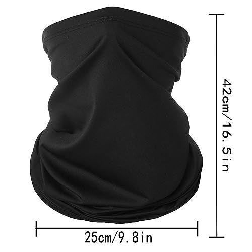 6 Pieces Summer Face Cover Scarf Mens Neck Gaiter For Men Women UV Protection Face Breathable Sun Protection Cycling Running - color: 2 Black+2 Light Gray+2 Dark Gray
