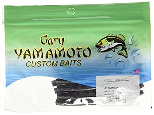 Gary Yamamoto YAM - color: SMOKE W/ BLACK & PURPLE FLAKE, size: 4 Inch