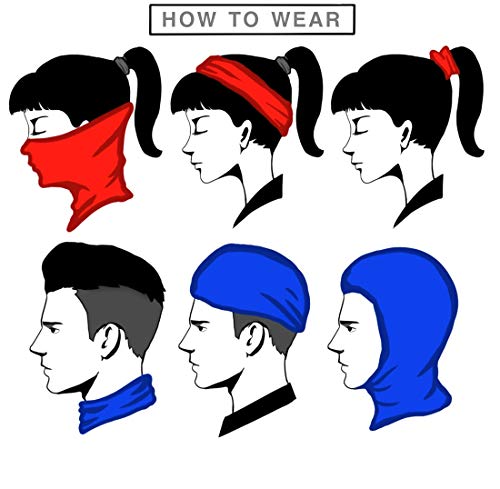 VCZUIUC Neck Gaiter Face Cover Mask Balaclava for Men and Women - color: 9pcs Camo-5, size: One Size
