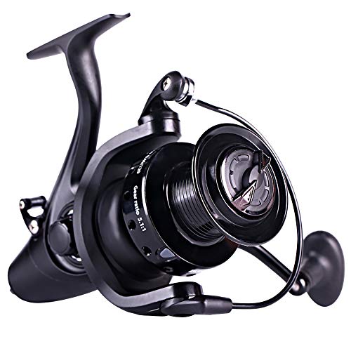 Sougayilang Spinning Fishing Reel 12+1BB Metal Body Smooth Carp Spinning Reels for Saltwater Freshwater Fishing - color: BE5000