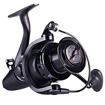Sougayilang Spinning Fishing Reel 12+1BB Metal Body Smooth Carp Spinning Reels for Saltwater Freshwater Fishing - color: BE5000